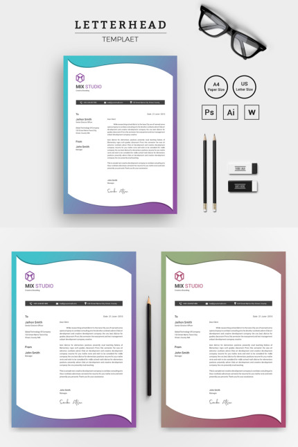 Kit Graphique #74608 Lettrehead Propre Divers Modles Web - Logo template Preview