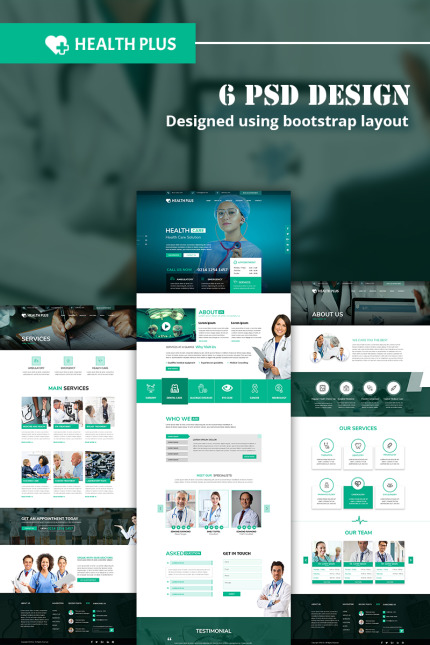 Kit Graphique #74613 Health Health-care Divers Modles Web - Logo template Preview