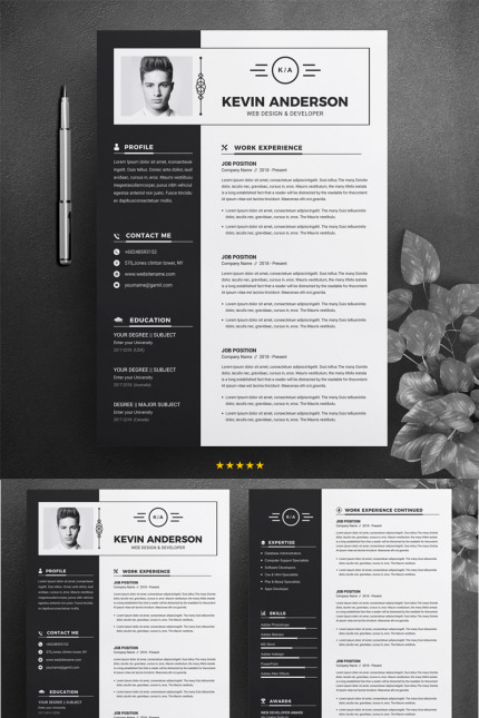 Kit Graphique #74619 Resume Template Divers Modles Web - Logo template Preview