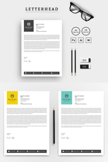 Kit Graphique #74645 Lettrehead Propre Divers Modles Web - Logo template Preview