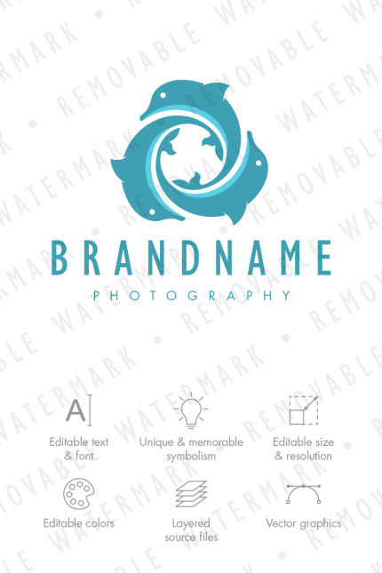 Kit Graphique #74743 Dolphin Poisson Divers Modles Web - Logo template Preview