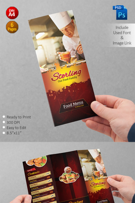 Kit Graphique #74873 Tri-fold Food Divers Modles Web - Logo template Preview