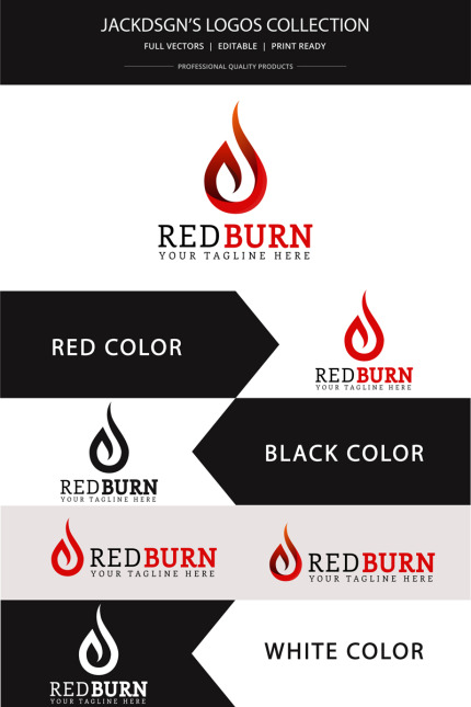 Kit Graphique #75498 Burn Rouge Divers Modles Web - Logo template Preview