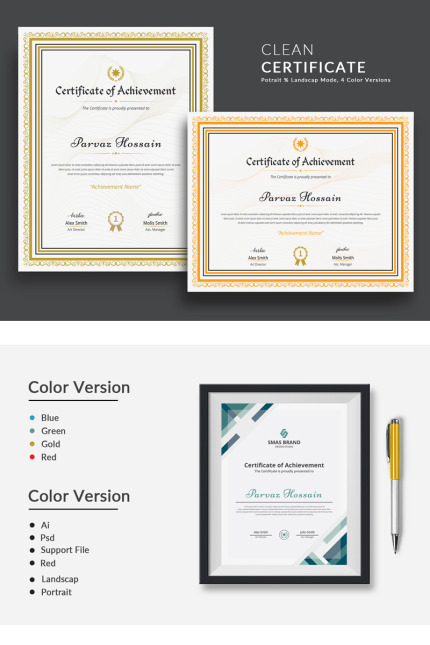 Kit Graphique #75552 Certificate Templates Divers Modles Web - Logo template Preview