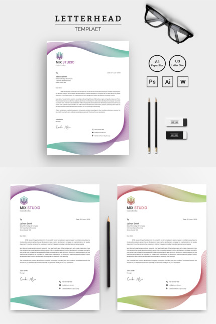 Kit Graphique #75601 Lettrehead Propre Divers Modles Web - Logo template Preview