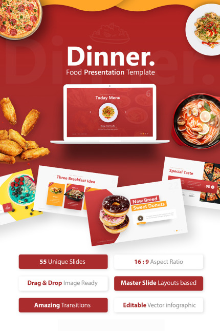 Kit Graphique #75655 Dinner Alimentation Divers Modles Web - Logo template Preview