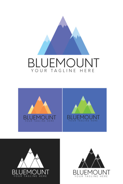 Kit Graphique #76220 Blue Montagne Divers Modles Web - Logo template Preview