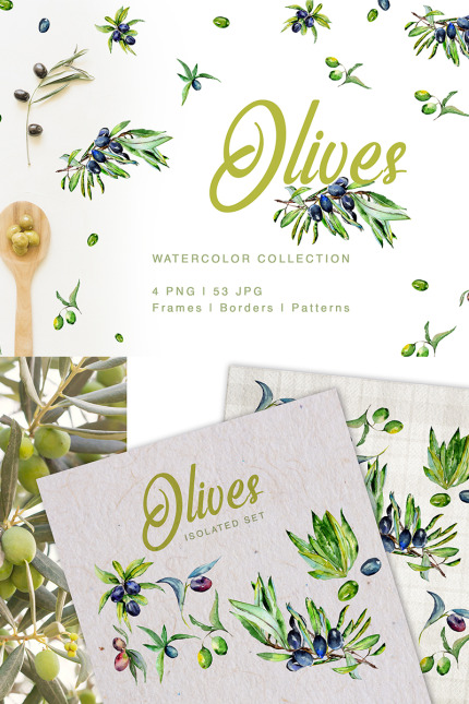 Kit Graphique #76248 Green Olives Divers Modles Web - Logo template Preview