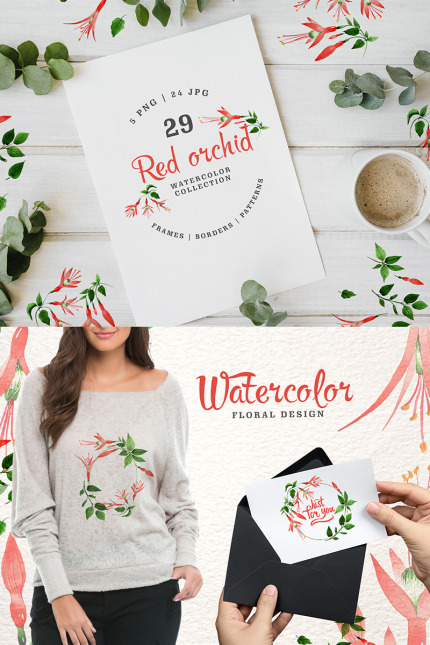 Kit Graphique #76250 Red Orchide Divers Modles Web - Logo template Preview