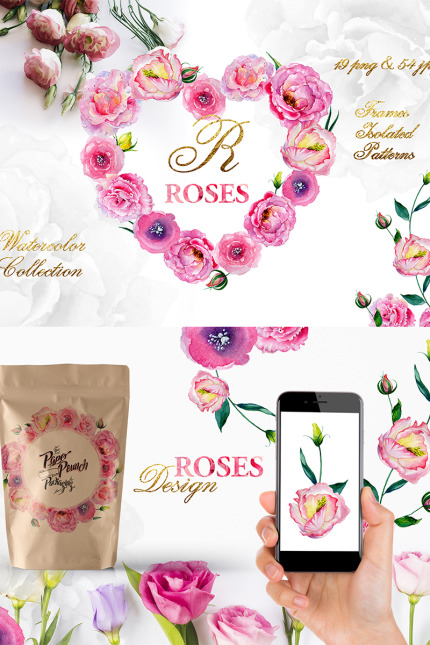 Kit Graphique #76253 Pink Roses Divers Modles Web - Logo template Preview