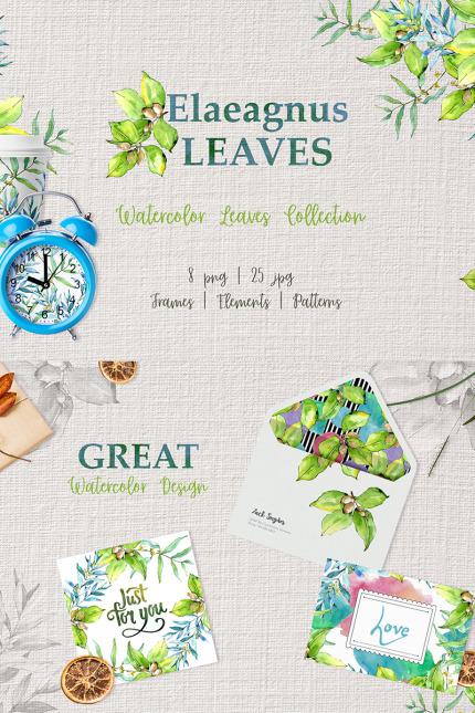 Kit Graphique #76326 Elaeagnus Feuilles Divers Modles Web - Logo template Preview