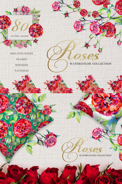 Kit Graphique #76356 Rose Rouge Divers Modles Web - Logo template Preview