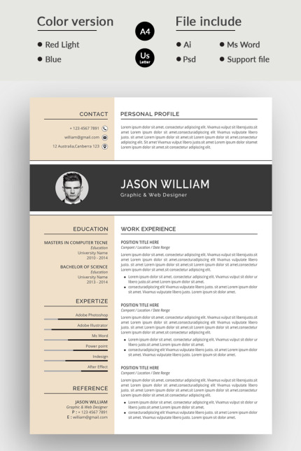 Kit Graphique #76465 Resume Cv Divers Modles Web - Logo template Preview