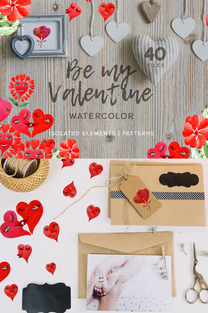 Kit Graphique #76534 Valentine&#039;s Hearts Divers Modles Web - Logo template Preview