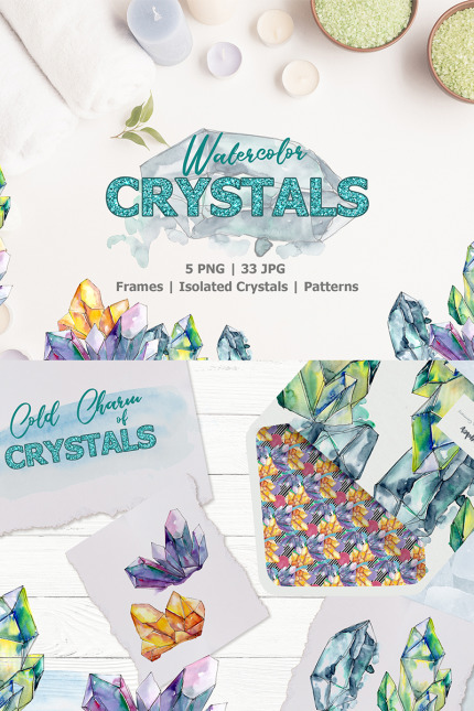 Kit Graphique #76573 Crystals Bleu Divers Modles Web - Logo template Preview