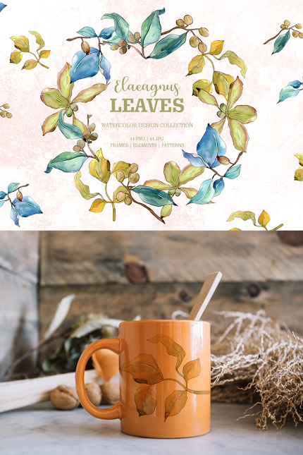 Kit Graphique #76628 Elaeagnus Feuilles Divers Modles Web - Logo template Preview