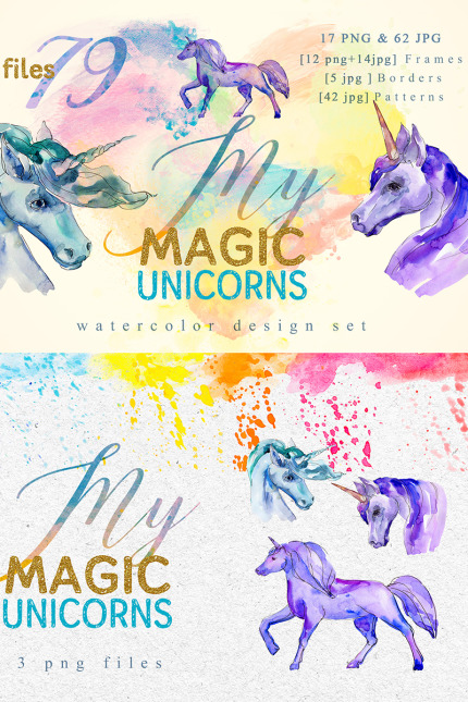 Kit Graphique #76637 Magic Licorne Divers Modles Web - Logo template Preview