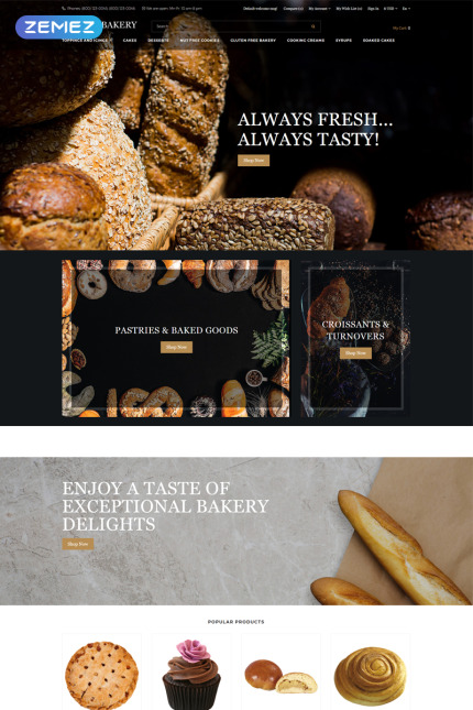 Kit Graphique #76655 Bakery Ecommerce Divers Modles Web - Logo template Preview