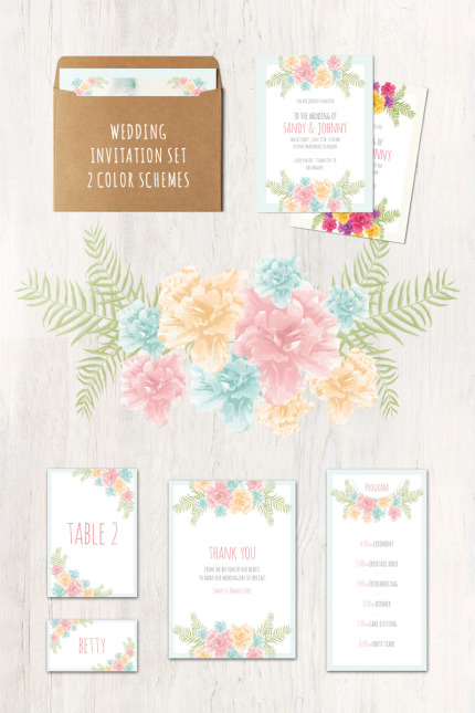 Kit Graphique #76678 Mariage Invitation Divers Modles Web - Logo template Preview