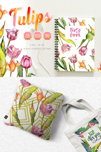 Kit Graphique #76714 Tulips De Divers Modles Web - Logo template Preview