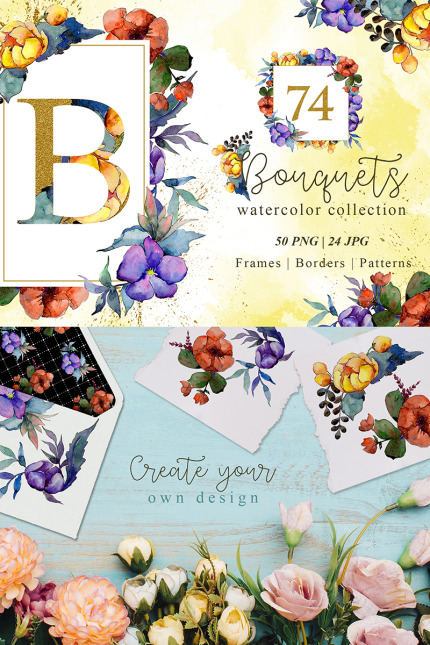 Kit Graphique #76719 Bouquets On Divers Modles Web - Logo template Preview