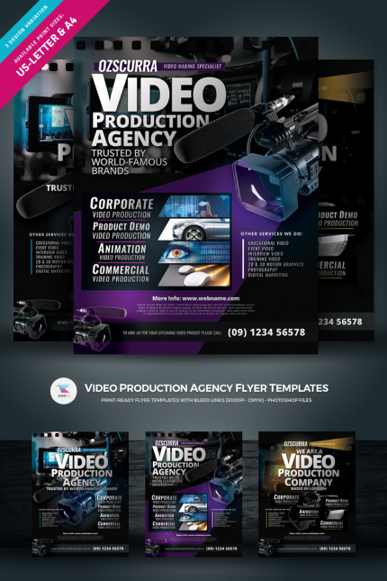 Kit Graphique #77123 Video Produition Divers Modles Web - Logo template Preview