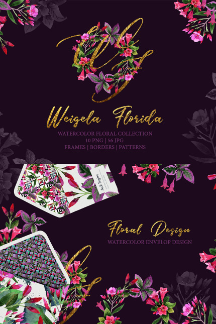 Kit Graphique #77124 Weigela Florida Divers Modles Web - Logo template Preview