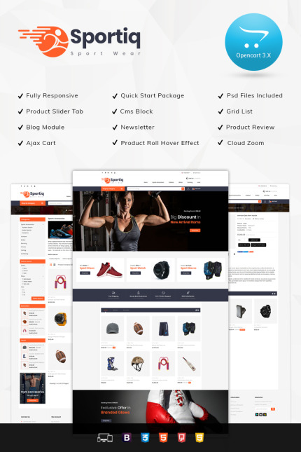 Kit Graphique #77136 Sportse-boutique Opencart3 Divers Modles Web - Logo template Preview