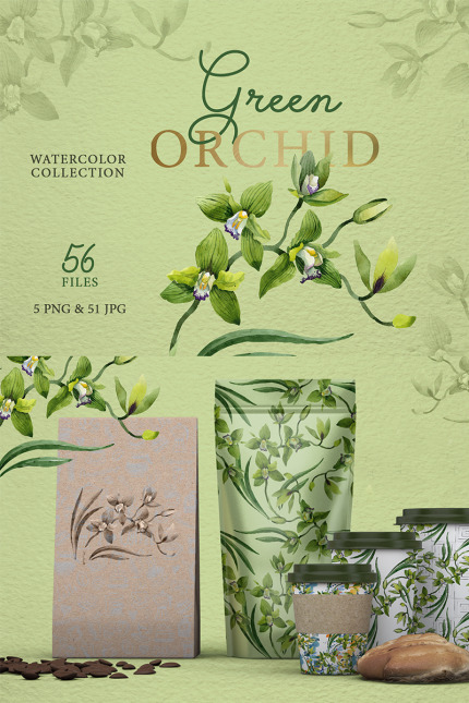Kit Graphique #77205 Green Orchide Divers Modles Web - Logo template Preview