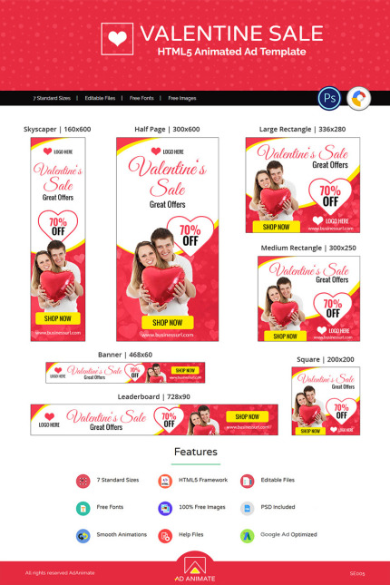 Kit Graphique #77241 Valentine Boutiqueping Divers Modles Web - Logo template Preview