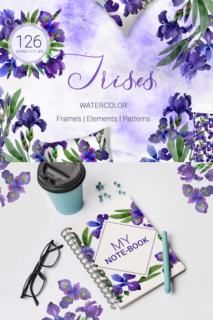 Kit Graphique #77405 Irises Gentle Divers Modles Web - Logo template Preview