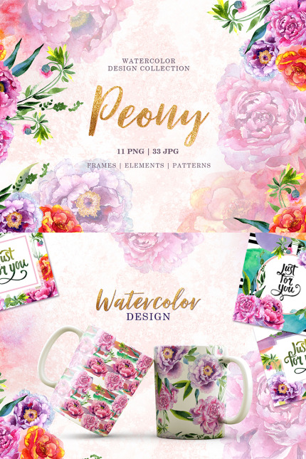Kit Graphique #77694 Peony Red Divers Modles Web - Logo template Preview