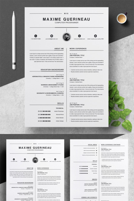 Kit Graphique #77783 Professionnelle Rsum Divers Modles Web - Logo template Preview