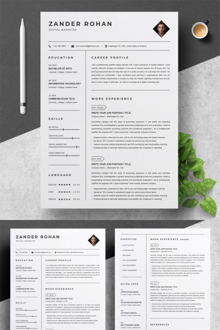 Kit Graphique #77882 Professional Resume Divers Modles Web - Logo template Preview