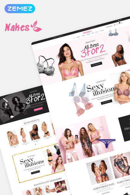 Kit Graphique #77919 Lingerie Ecommerce Divers Modles Web - Logo template Preview