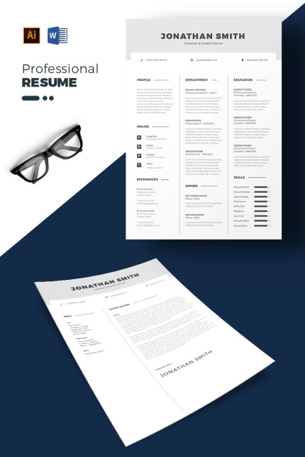 Kit Graphique #78060 Resume Cv Divers Modles Web - Logo template Preview