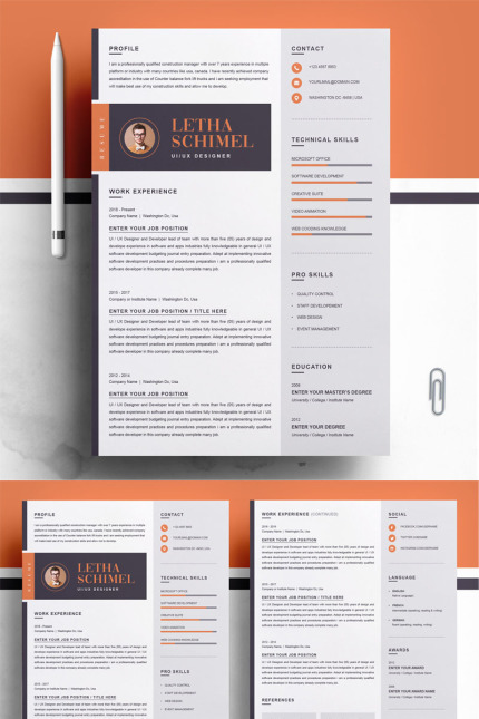 Kit Graphique #78077 Professionnelle Rsum Divers Modles Web - Logo template Preview