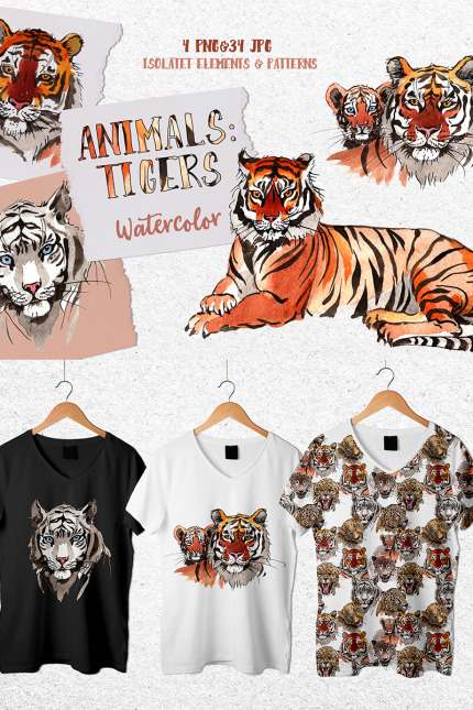 Kit Graphique #78175 Animals Tigers Divers Modles Web - Logo template Preview