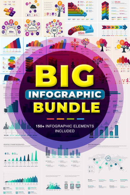 Kit Graphique #78923 Infographic Bundle Divers Modles Web - Logo template Preview