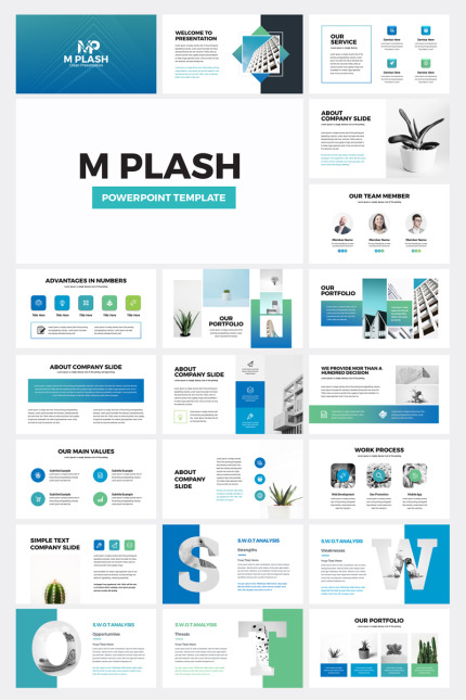 Kit Graphique #78992 Modern Powerpoint Divers Modles Web - Logo template Preview