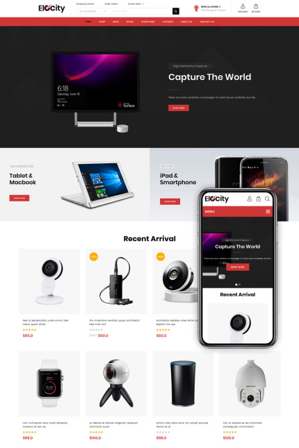 Kit Graphique #79017 Electroniques Megae-boutique Divers Modles Web - Logo template Preview