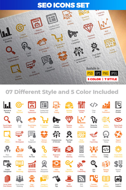 Kit Graphique #79039 Seo Icon Divers Modles Web - Logo template Preview