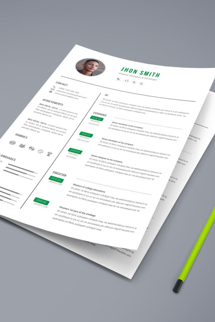 Kit Graphique #79233 Resume A4 Divers Modles Web - Logo template Preview