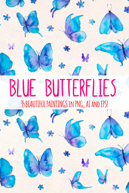 Kit Graphique #79608 Butterflies Papillon Divers Modles Web - Logo template Preview