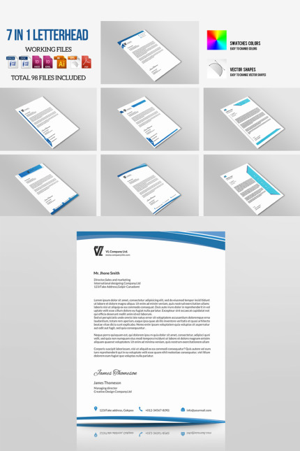 Kit Graphique #79710 Lettrehead Template Divers Modles Web - Logo template Preview