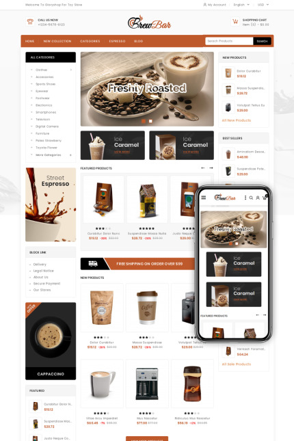 Kit Graphique #79762 Coffee Tea Divers Modles Web - Logo template Preview