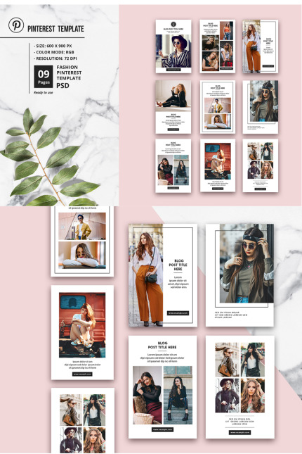 Kit Graphique #79873 Pinterest Socialmedia Divers Modles Web - Logo template Preview