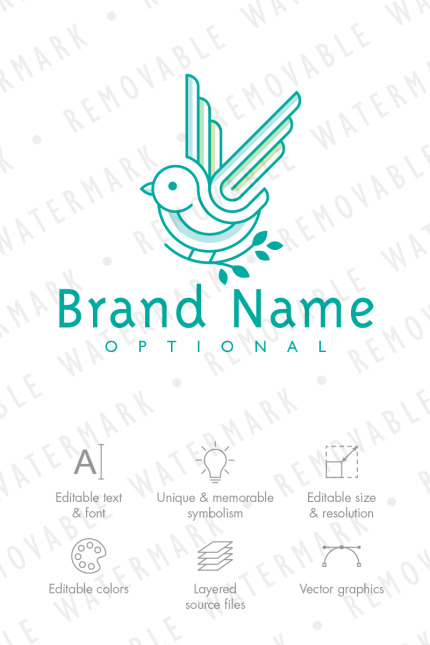 Kit Graphique #79972 Bird Monoline Divers Modles Web - Logo template Preview