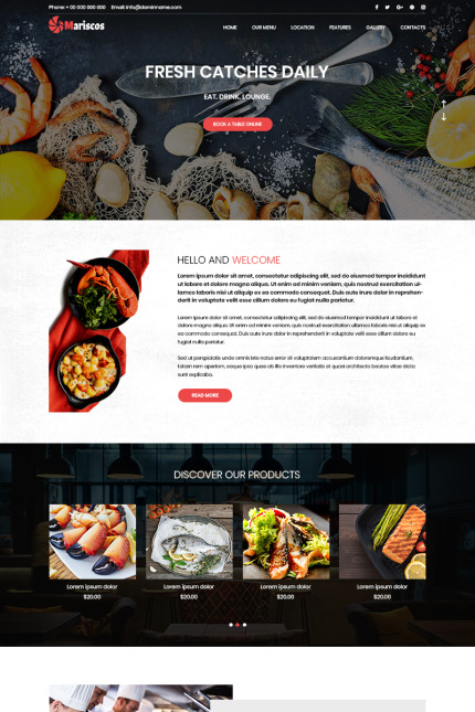 Kit Graphique #80490 Seafood Restaurant Divers Modles Web - Logo template Preview