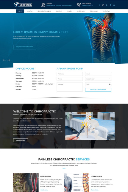 Kit Graphique #80498 Chiropractic Clinique Divers Modles Web - Logo template Preview